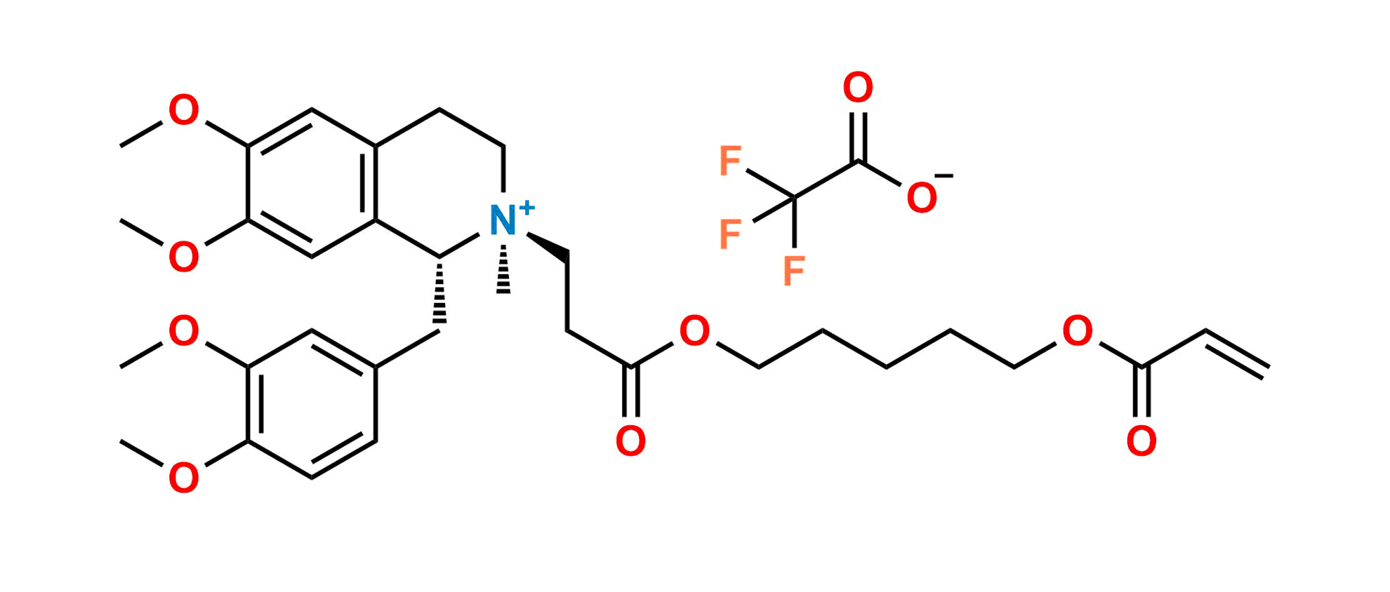 Atracurium Impurity C1 (trans-Monoacrylate) TFA salt
